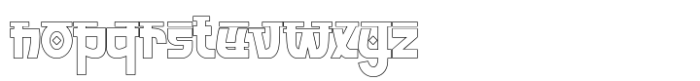 Kenjaku Outline Font LOWERCASE