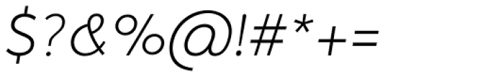 Kentledge Thin Italic Font OTHER CHARS