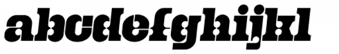 Kenwyn Double Dot Stencil Oblique Font LOWERCASE