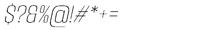 Kepater Thin Italic Font OTHER CHARS