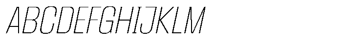 Kepater Thin Italic Font UPPERCASE