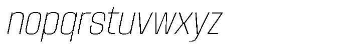 Kepater Thin Italic Font LOWERCASE