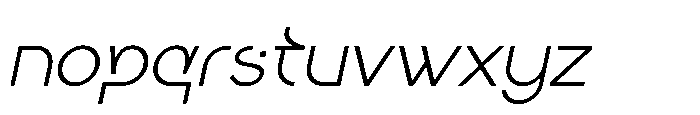 Keratus Thin Italic Font LOWERCASE