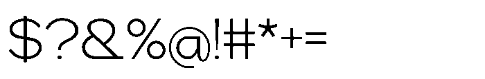 Keratus Thin Font OTHER CHARS