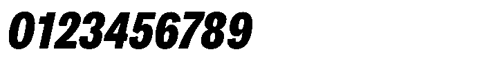 Kern Compressed Black Italic Font OTHER CHARS