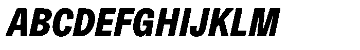 Kern Compressed Black Italic Font UPPERCASE