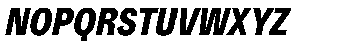 Kern Compressed Black Italic Font UPPERCASE