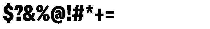 Kern Compressed Black Font OTHER CHARS