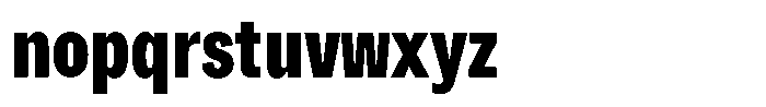 Kern Compressed Black Font LOWERCASE
