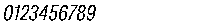 Kern Compressed Italic Font OTHER CHARS
