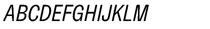 Kern Compressed Italic Font UPPERCASE