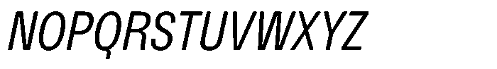 Kern Compressed Italic Font UPPERCASE
