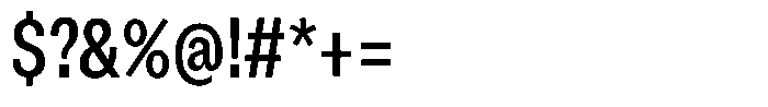 Kern Compressed Medium Font OTHER CHARS