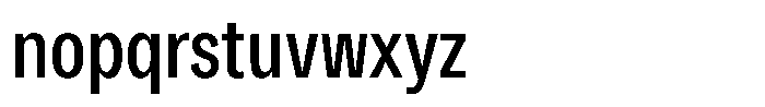 Kern Compressed Medium Font LOWERCASE