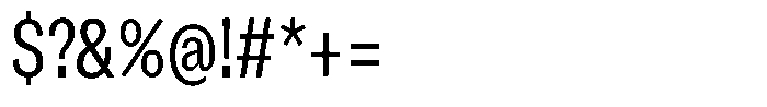 Kern Compressed Regular Font OTHER CHARS