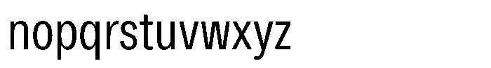 Kern Compressed Regular Font LOWERCASE