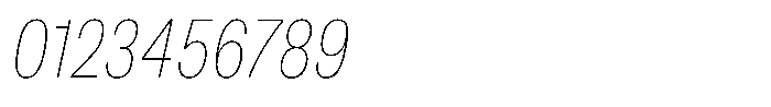 Kern Compressed Thin Italic Font OTHER CHARS