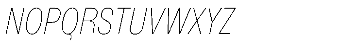 Kern Compressed Thin Italic Font UPPERCASE