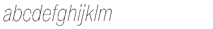 Kern Compressed Thin Italic FONT