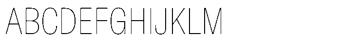 Kern Compressed Thin Font UPPERCASE