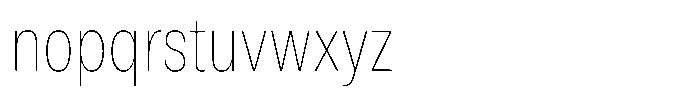 Kern Compressed Thin Font LOWERCASE