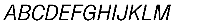 Kern Condensed Italic Font UPPERCASE