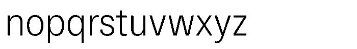 Kern Condensed Light Font LOWERCASE