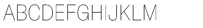 Kern Condensed Thin Font UPPERCASE