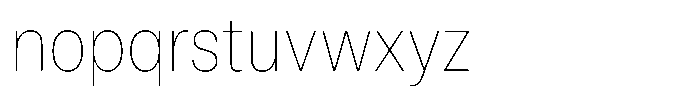 Kern Condensed Thin Font LOWERCASE