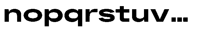Kern Expanded Black Font LOWERCASE