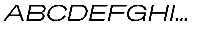 Kern Expanded Italic Font UPPERCASE