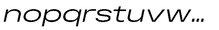 Kern Expanded Italic Font LOWERCASE