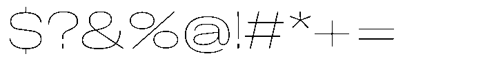 Kern Expanded Thin Font OTHER CHARS