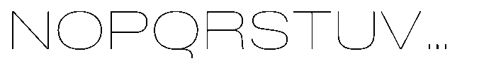 Kern Expanded Thin Font UPPERCASE