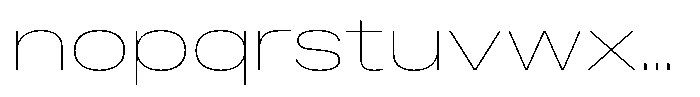 Kern Expanded Thin Font LOWERCASE