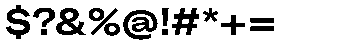 Kern Extended Bold Font OTHER CHARS