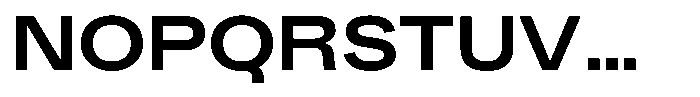 Kern Extended Bold Font UPPERCASE