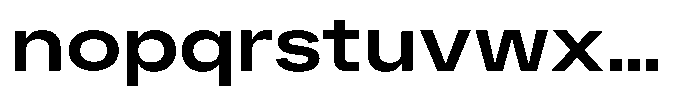 Kern Extended Bold Font LOWERCASE