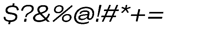 Kern Extended Italic Font OTHER CHARS