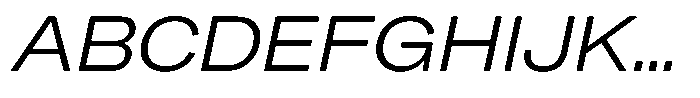 Kern Extended Italic Font UPPERCASE