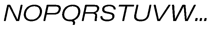 Kern Extended Italic Font UPPERCASE