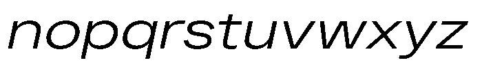 Kern Extended Italic Font LOWERCASE