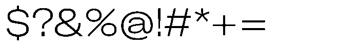 Kern Extended Light Font OTHER CHARS