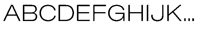 Kern Extended Light Font UPPERCASE