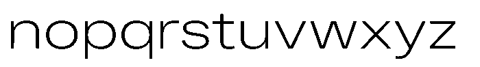 Kern Extended Light Font LOWERCASE