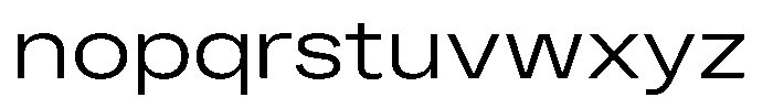 Kern Extended Regular Font LOWERCASE