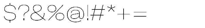 Kern Extended Thin Font OTHER CHARS
