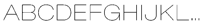 Kern Extended Thin Font UPPERCASE