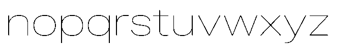 Kern Extended Thin Font LOWERCASE