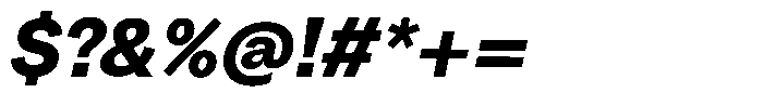 Kern Standard Black Italic Font OTHER CHARS